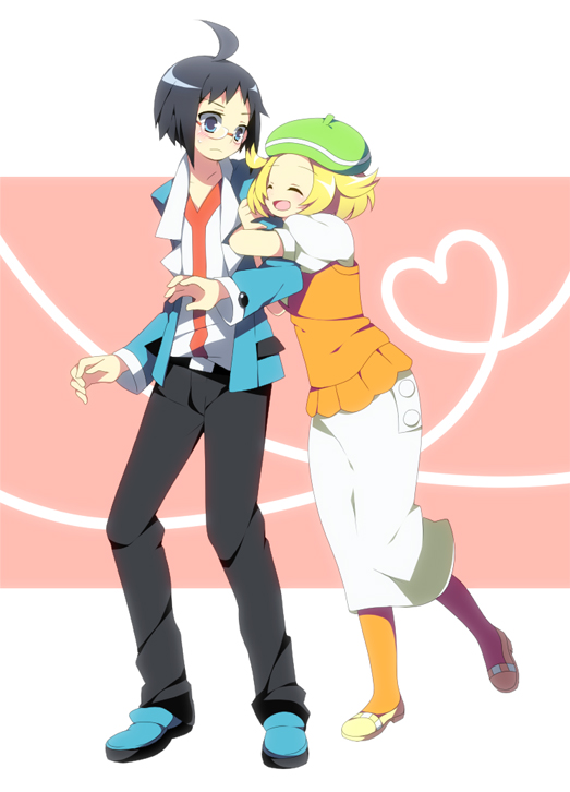 bianca and cheren (pokemon and 1 more) drawn by soranagi