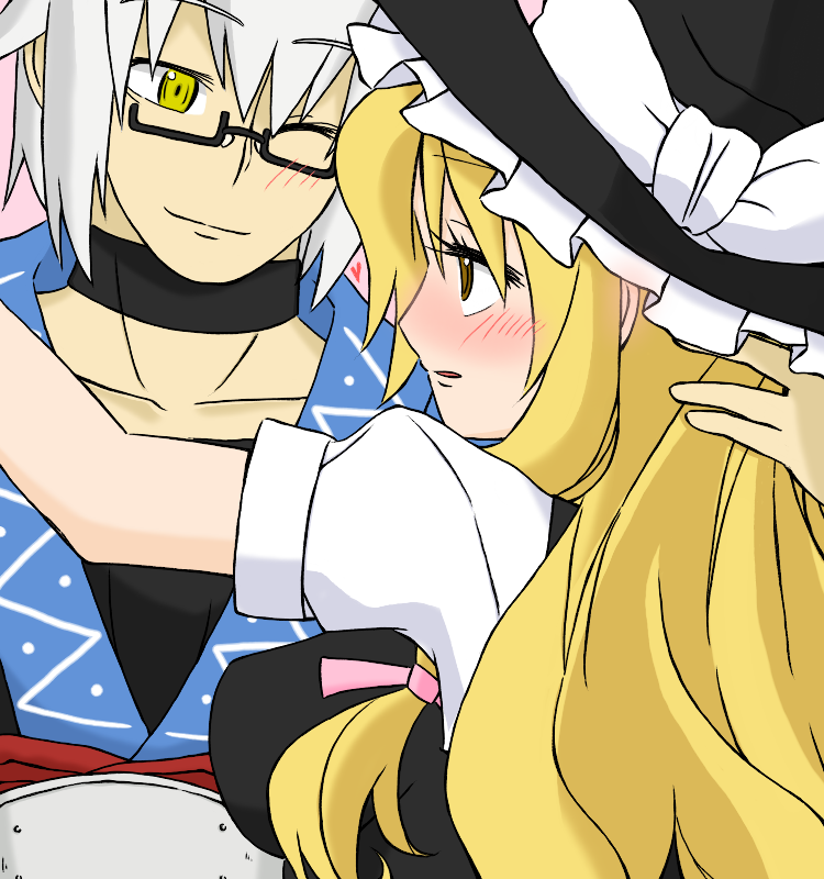 kirisame marisa and morichika rinnosuke (touhou) drawn by sag_(karehabase)