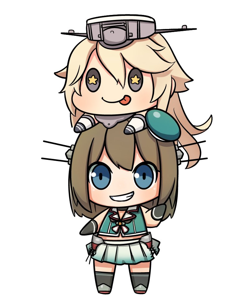 iowa, maya, and maya kai ni (kantai collection) drawn by kagami_kino