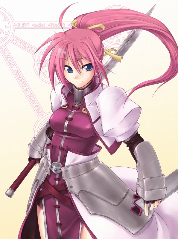 signum and laevatein (lyrical nanoha and 3 more) drawn by yuzun