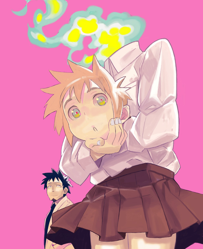machi kyouko and takahashi tetsuo (demi-chan wa kataritai) drawn by yuuki_(irodo_rhythm)