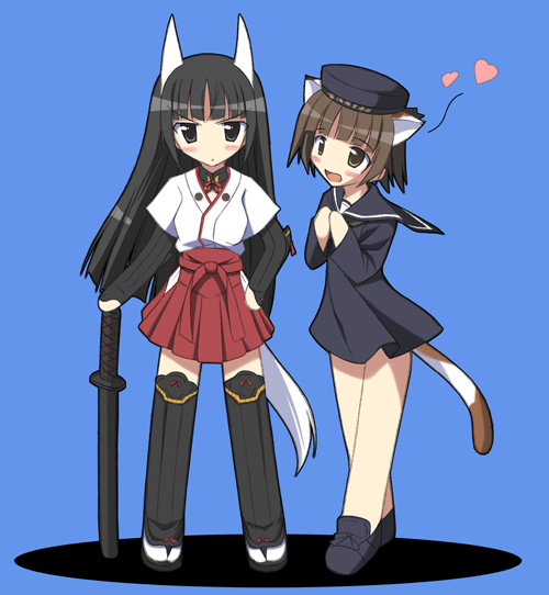 anabuki tomoko and sakomizu haruka (world witches series and 1 more)