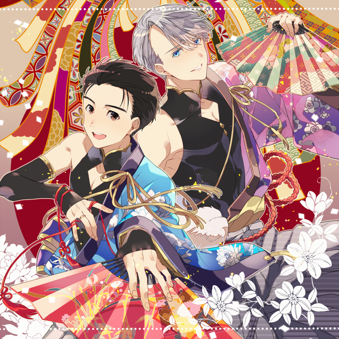 katsuki yuuri and viktor nikiforov (yuri!!! on ice) drawn by kuroemon