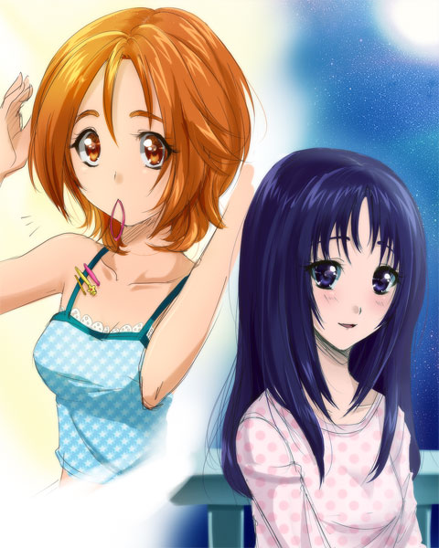 hyuuga saki and mishou mai (precure and 1 more) drawn by galibo