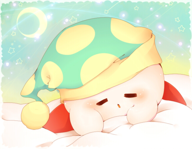 kirby and sleep kirby (kirby) drawn by neko-san_(dim.dream)
