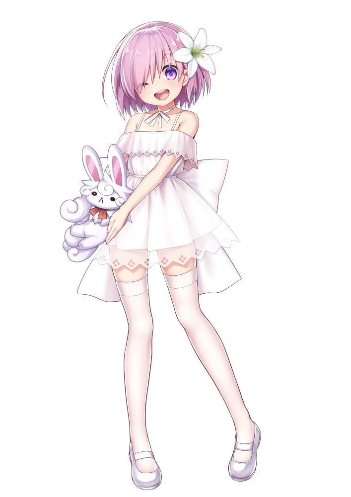 mash kyrielight and fou (fate and 1 more) drawn by nullken