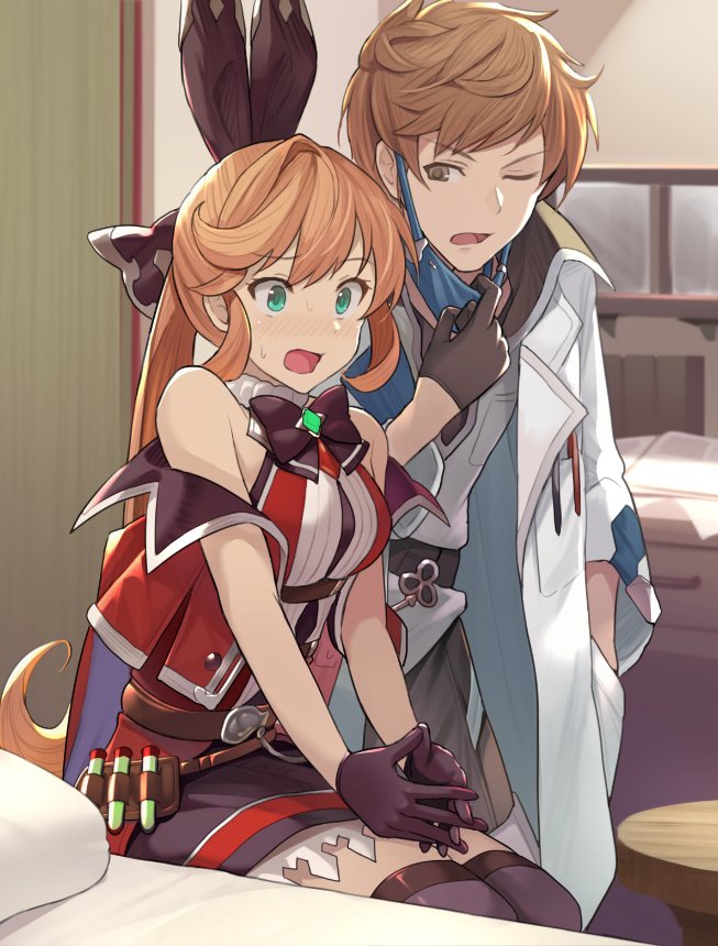 gran, clarisse, and doctor (granblue fantasy) drawn by hinami_(hinatamizu)
