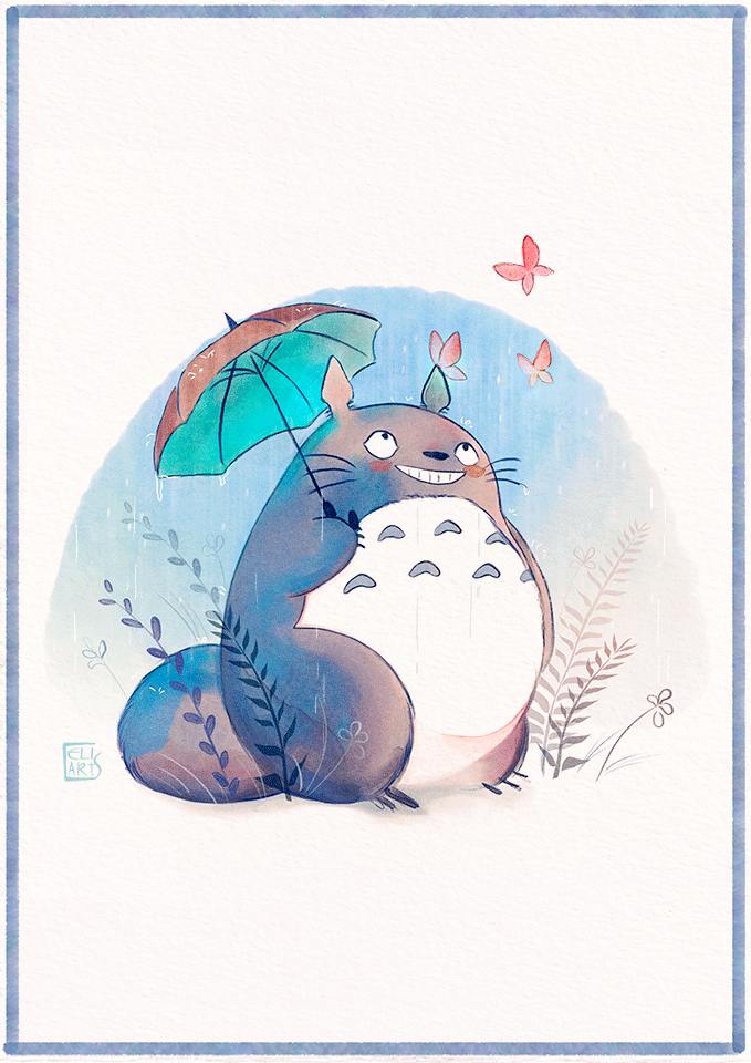 totoro (tonari no totoro) drawn by celiarts
