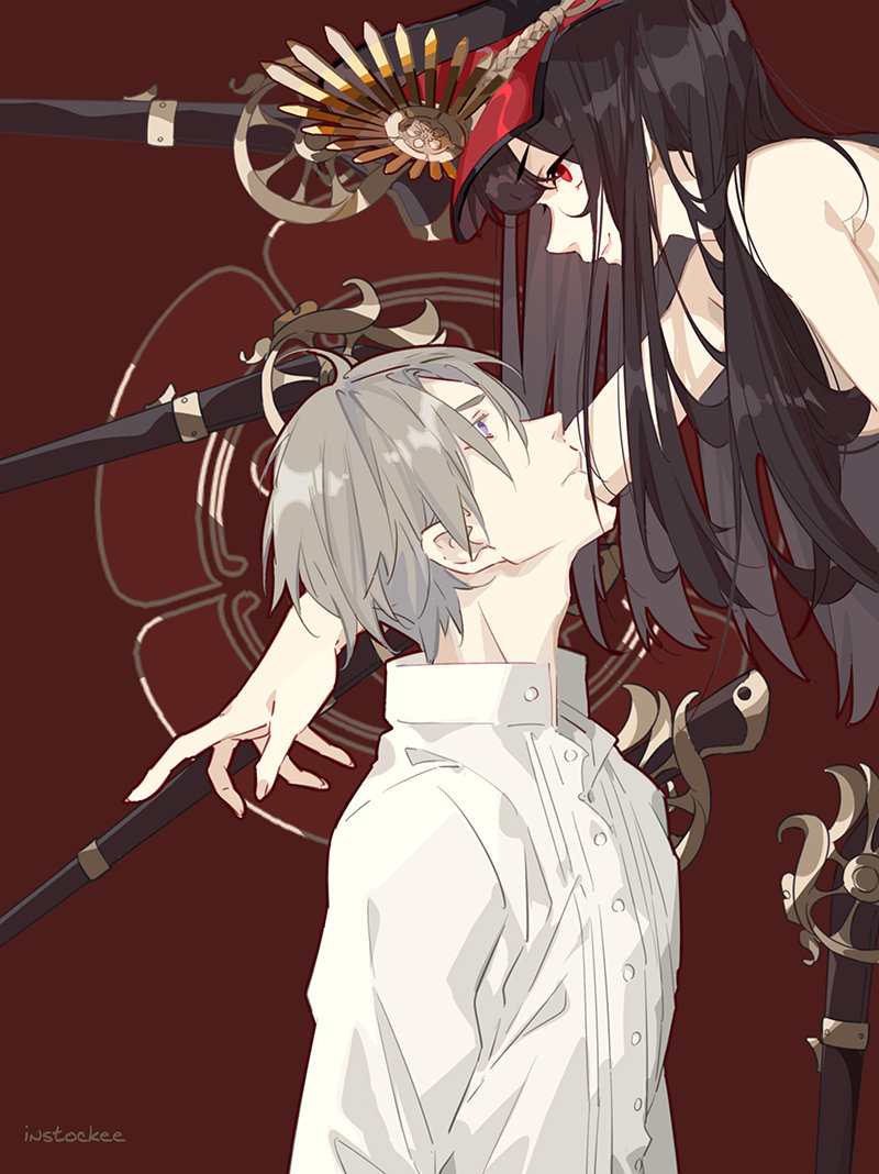 oda nobunaga and heshikiri hasebe (fate and 2 more) drawn by instocklee