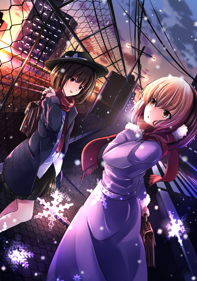 usami renko and maribel hearn (touhou) drawn by janne_cherry