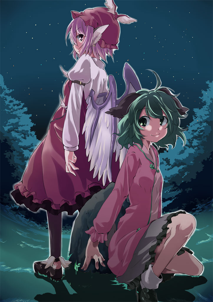 mystia lorelei and kasodani kyouko (touhou) drawn by amagase_lyle