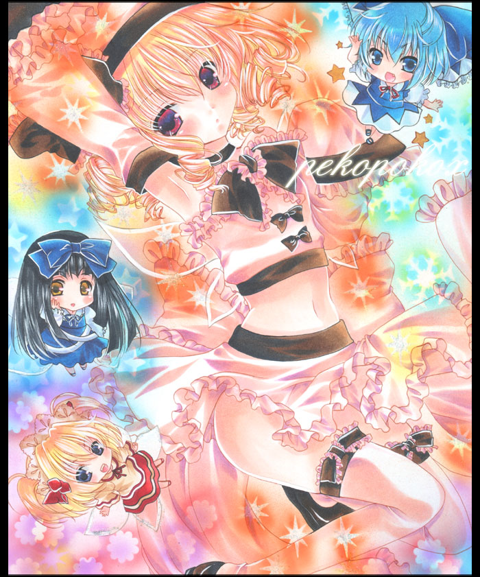 cirno, star sapphire, luna child, and sunny milk (touhou) drawn by pekopokox