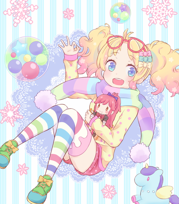 saegusa kii and otoshiro seira (aikatsu!) drawn by check_(check_book)