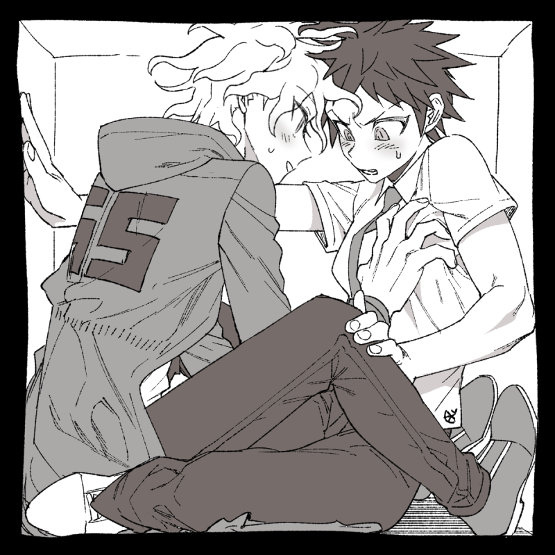 komaeda nagito and hinata hajime (danganronpa and 1 more) drawn by uurin