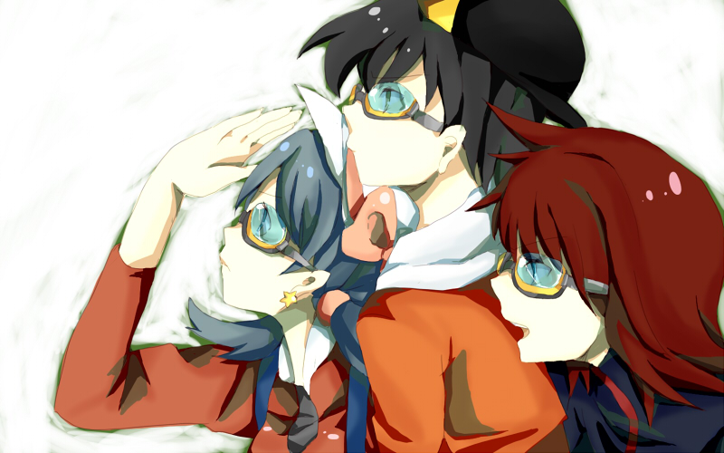 ethan, silver, and kris (pokemon and 1 more) drawn by miro_(mikuro)