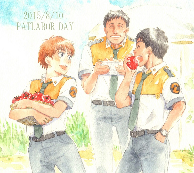 izumi noa, shinohara asuma, and yamazaki hiromi (kidou keisatsu patlabor) drawn by ususionorisio