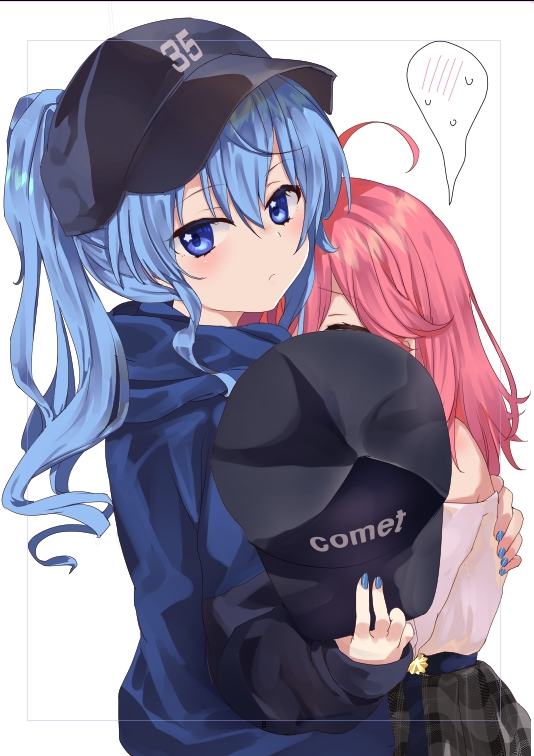 hoshimachi suisei and sakura miko (hololive) drawn by malino_(dream_maker)