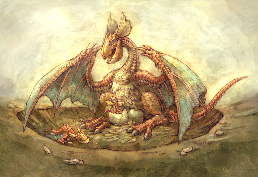 yian kut-ku (monster hunter) drawn by brigadewing