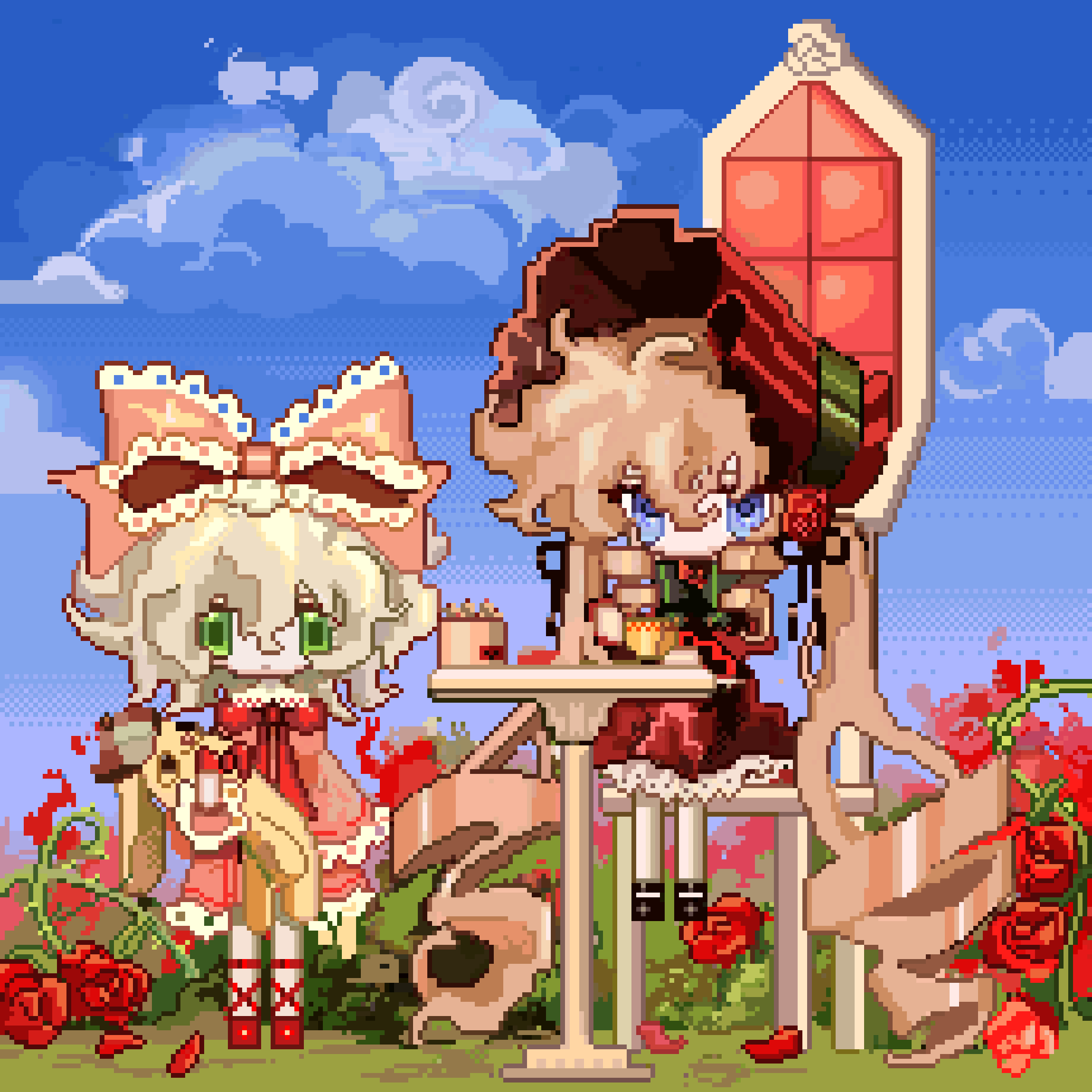 shinku and hinaichigo (rozen maiden) drawn by meyou_0319