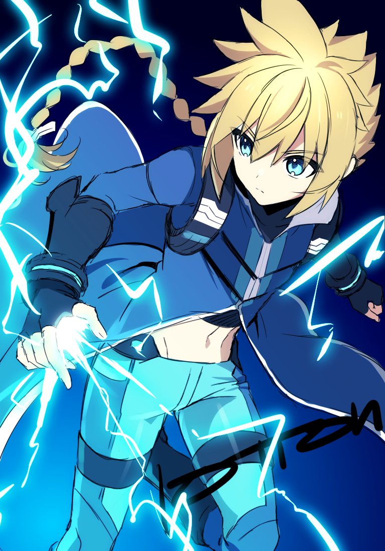 gunvolt (azure striker gunvolt and 1 more) drawn by lololotton