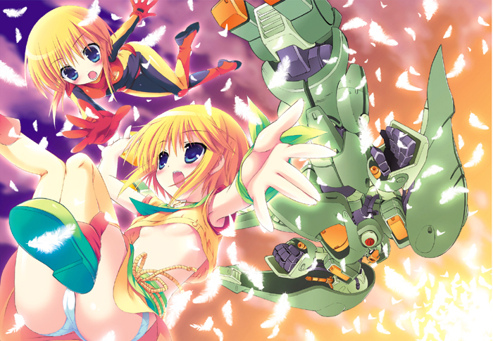 puru two, elpeo puru, and quin mantha (gundam and 1 more)
