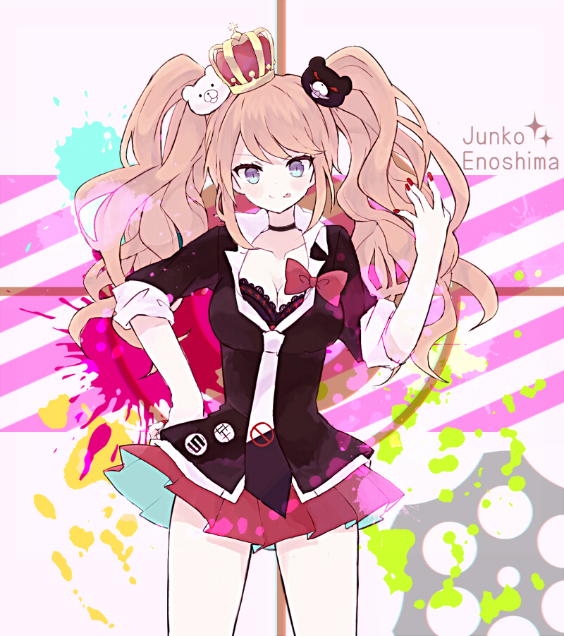 enoshima junko (danganronpa and 1 more) drawn by aizawa_mota