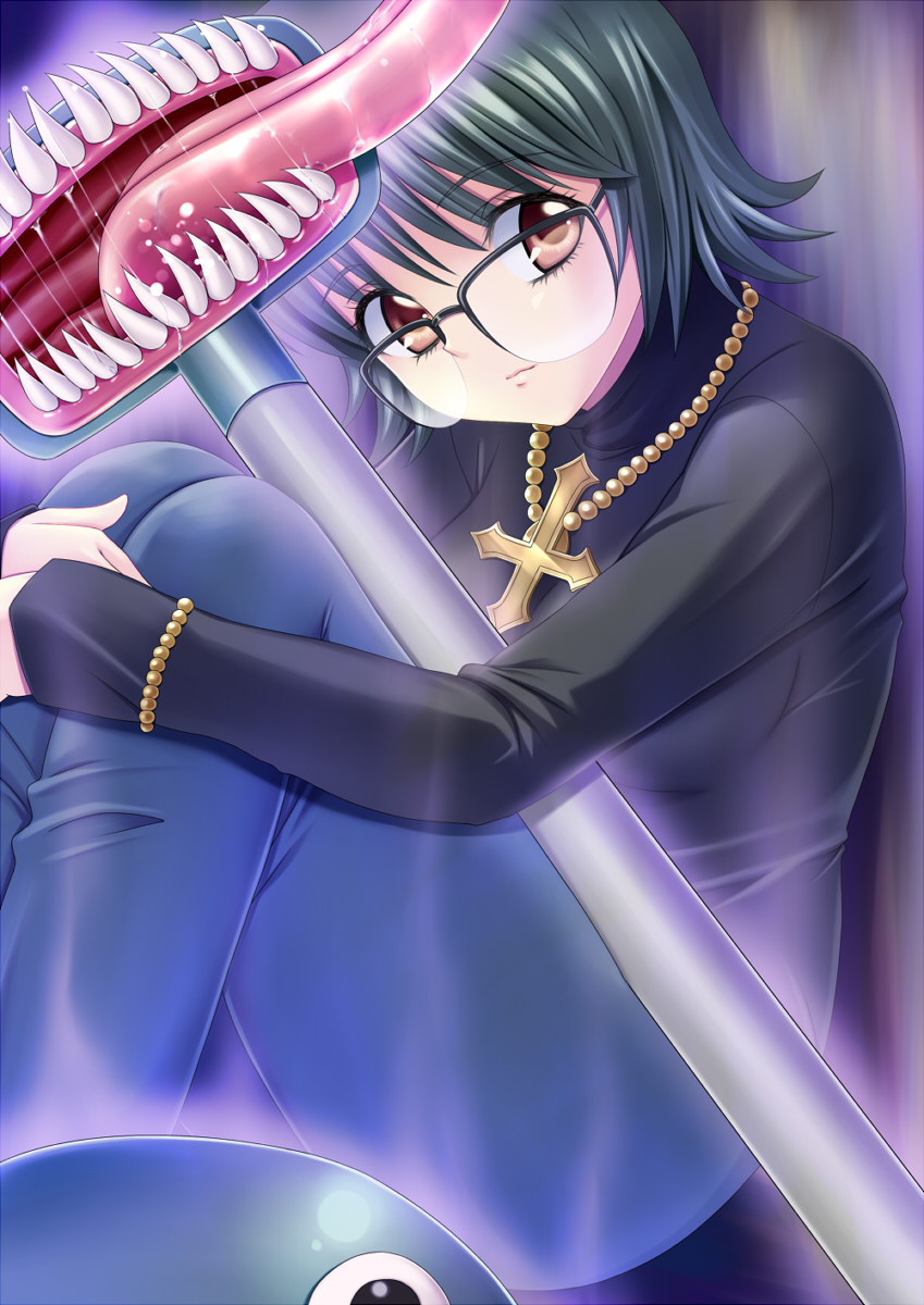 shizuku murasaki and blinky (hunter x hunter) drawn by hayami_kyuuen