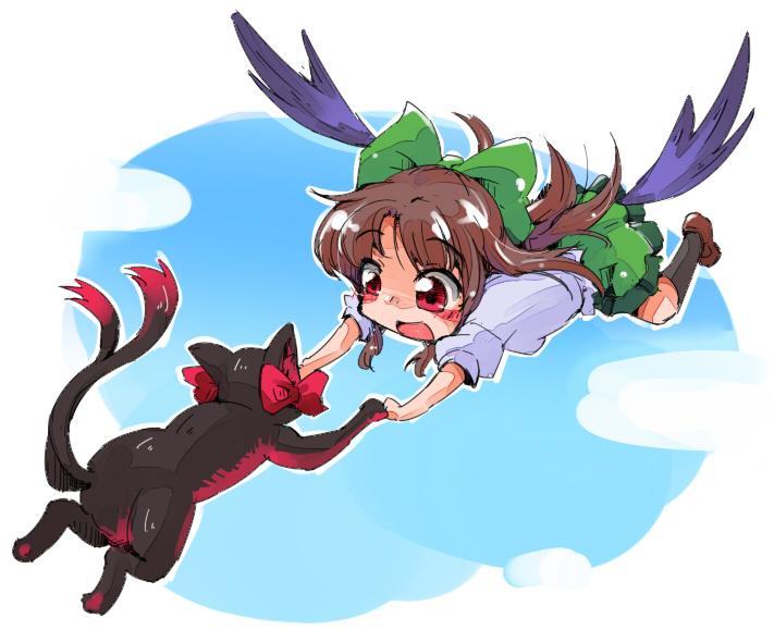 kaenbyou rin and reiuji utsuho (touhou) drawn by shinapuu