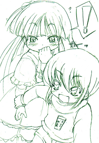 kokonoe rin and kagami kuro (kodomo no jikan) drawn by mishima_hiroji