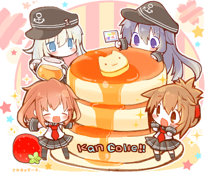 hibiki, inazuma, ikazuchi, and akatsuki (kantai collection) drawn by wishbone