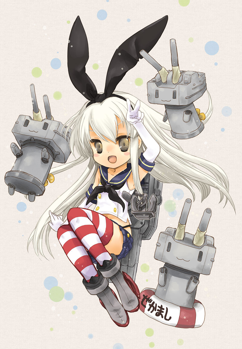 shimakaze and rensouhou-chan (kantai collection) drawn by shinonome_moegi