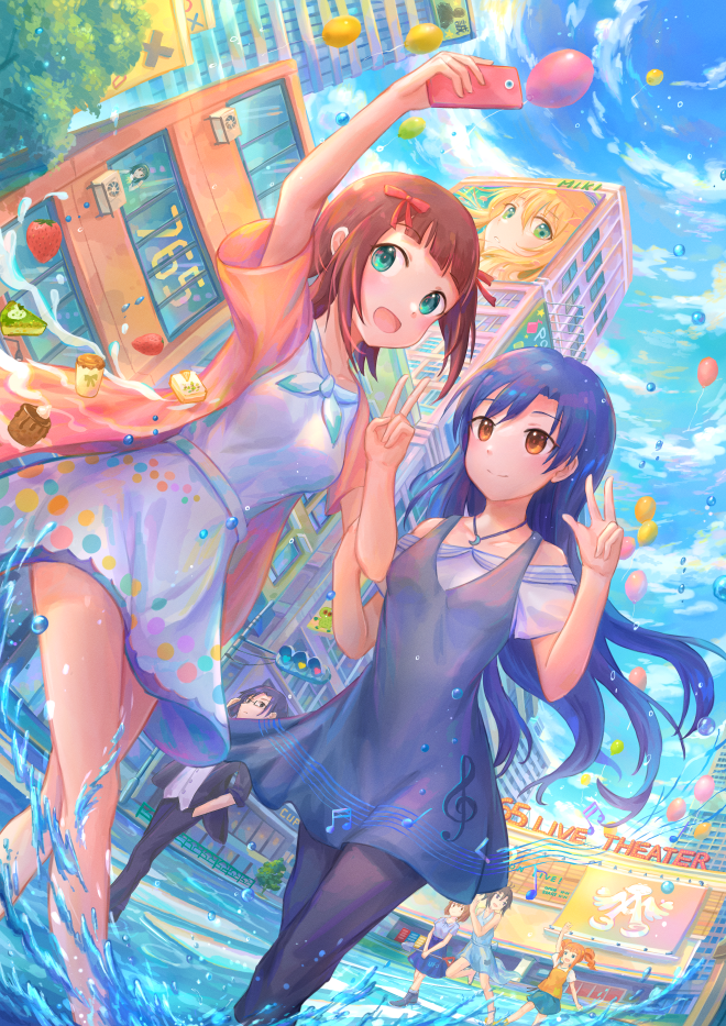 producer, hoshii miki, kisaragi chihaya, amami haruka, kikuchi makoto, and 3 more (idolmaster and 2 more) drawn by kutsunohito