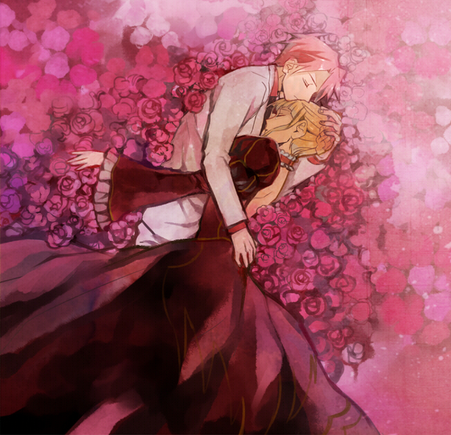 beatrice and ushiromiya battler (umineko no naku koro ni) drawn by popompon
