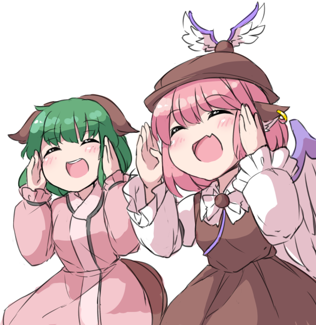 mystia lorelei and kasodani kyouko (touhou) drawn by fun_bo