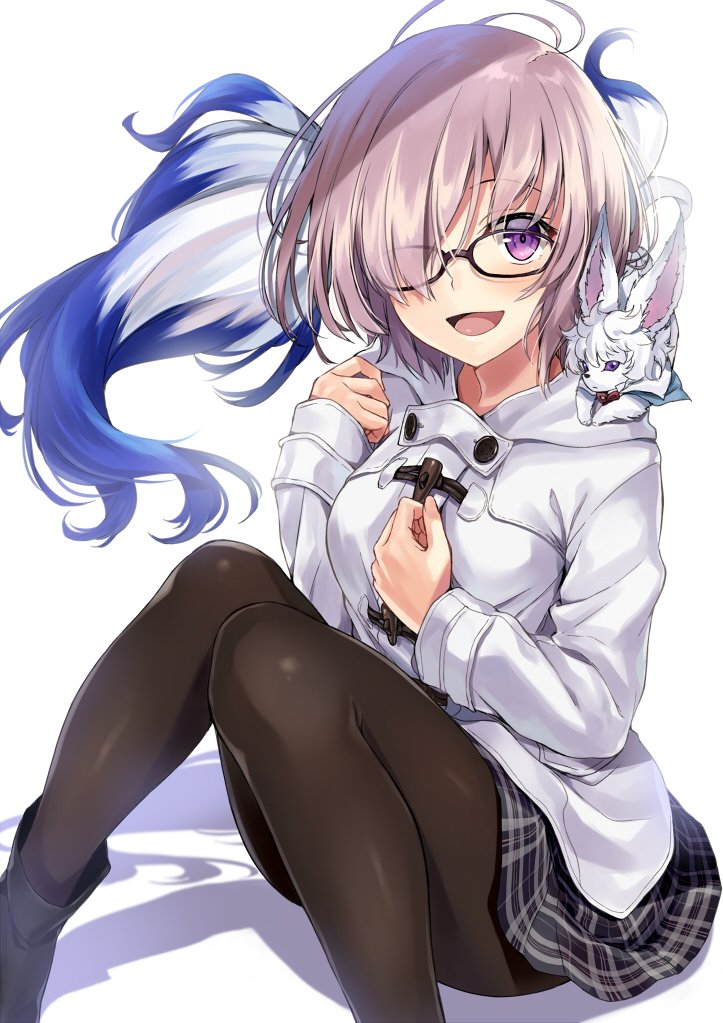 mash kyrielight and fou (fate and 1 more) drawn by kakao_rantan