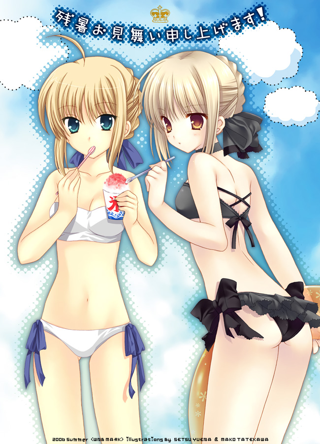 artoria pendragon, saber, and saber alter (fate and 1 more) drawn by wnb_mark
