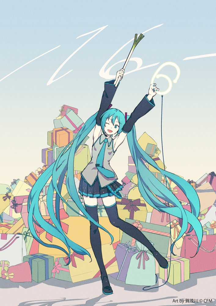 hatsune miku (vocaloid and 1 more) drawn by kamogawa_(kamogawa_sodachi)