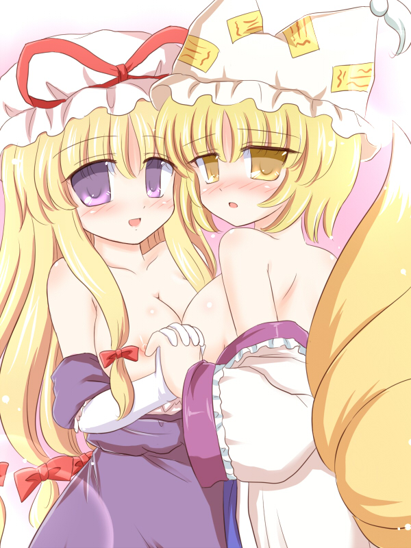 yakumo yukari and yakumo ran (touhou) drawn by ry_(yagoyago)