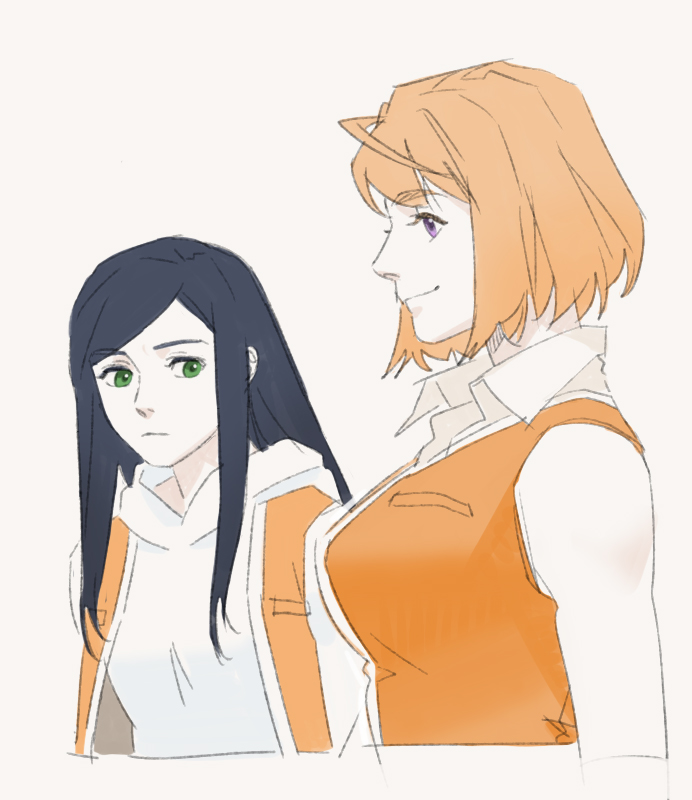 kuga natsuki and tokiha mai (my-hime) drawn by guri_gom