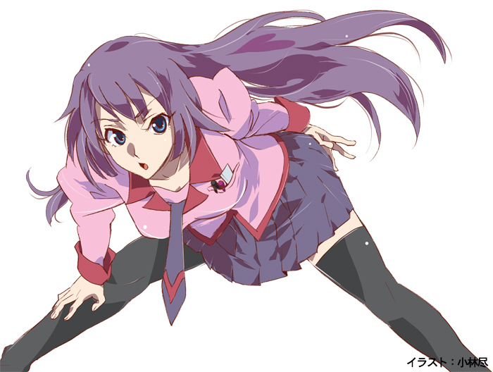 senjougahara hitagi (monogatari and 1 more) drawn by kobayashi_jin