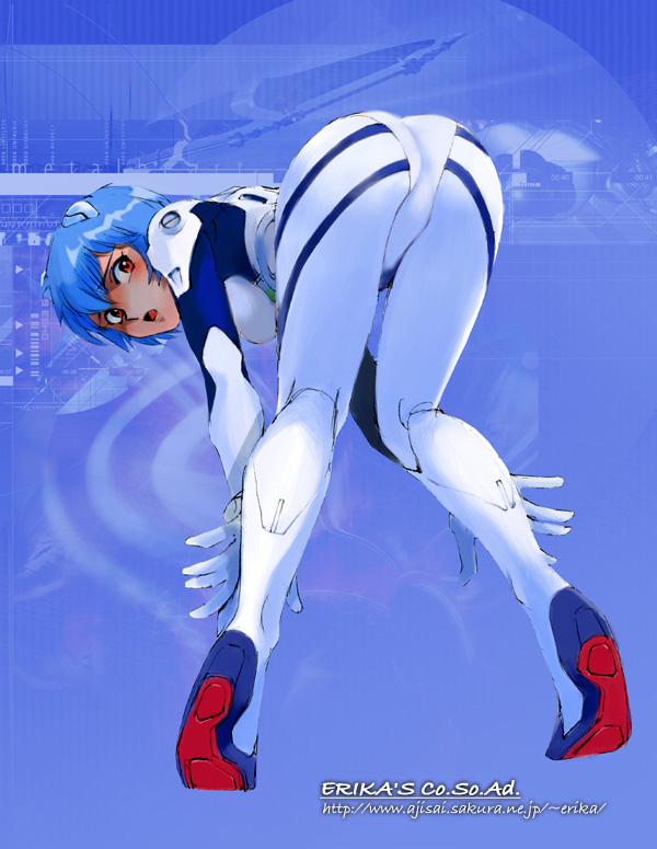ayanami rei (neon genesis evangelion) drawn by shibata_masahiro