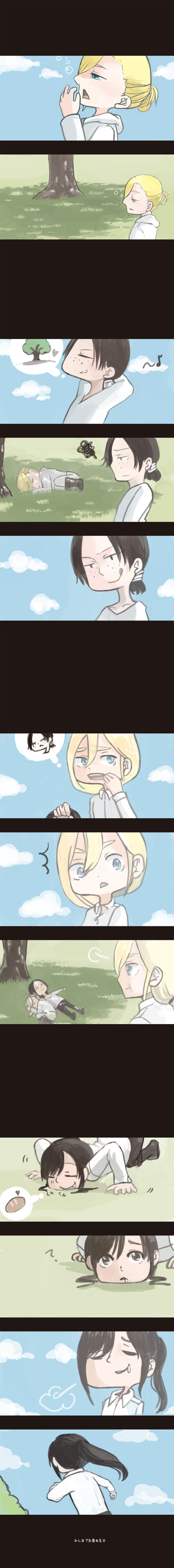 krista lenz, ymir, annie leonhart, and sasha blouse (shingeki no kyojin) drawn by kawaoka_sachio