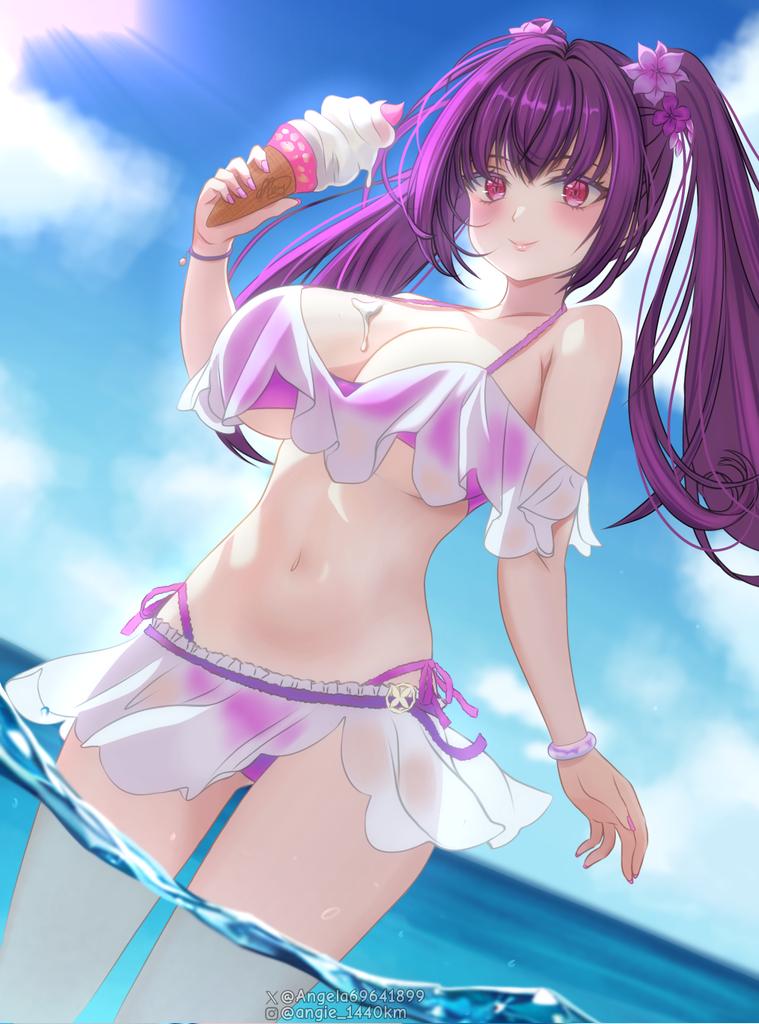 scathach and scathach skadi (fate and 1 more) drawn by angie03