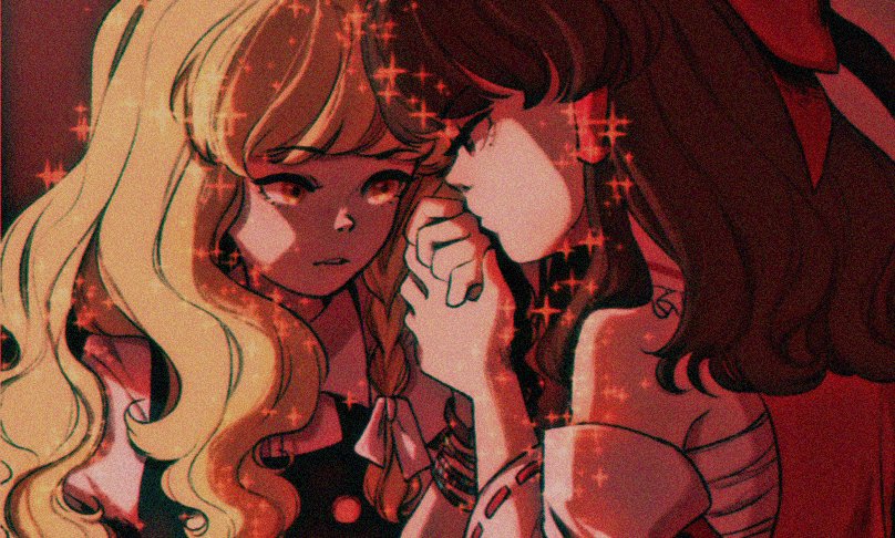 hakurei reimu and kirisame marisa (touhou) drawn by pixie_(milkywaypixies)