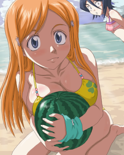 kuchiki rukia and inoue orihime (bleach) drawn by tofu_(tf07px)