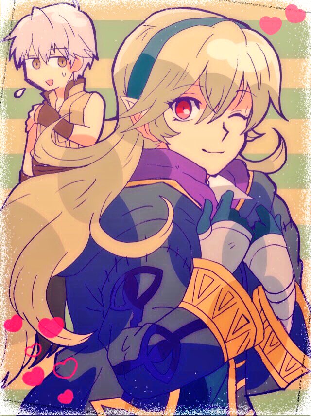 female corrin and male robin (fire emblem and 3 more) drawn by kiriya_(552260)