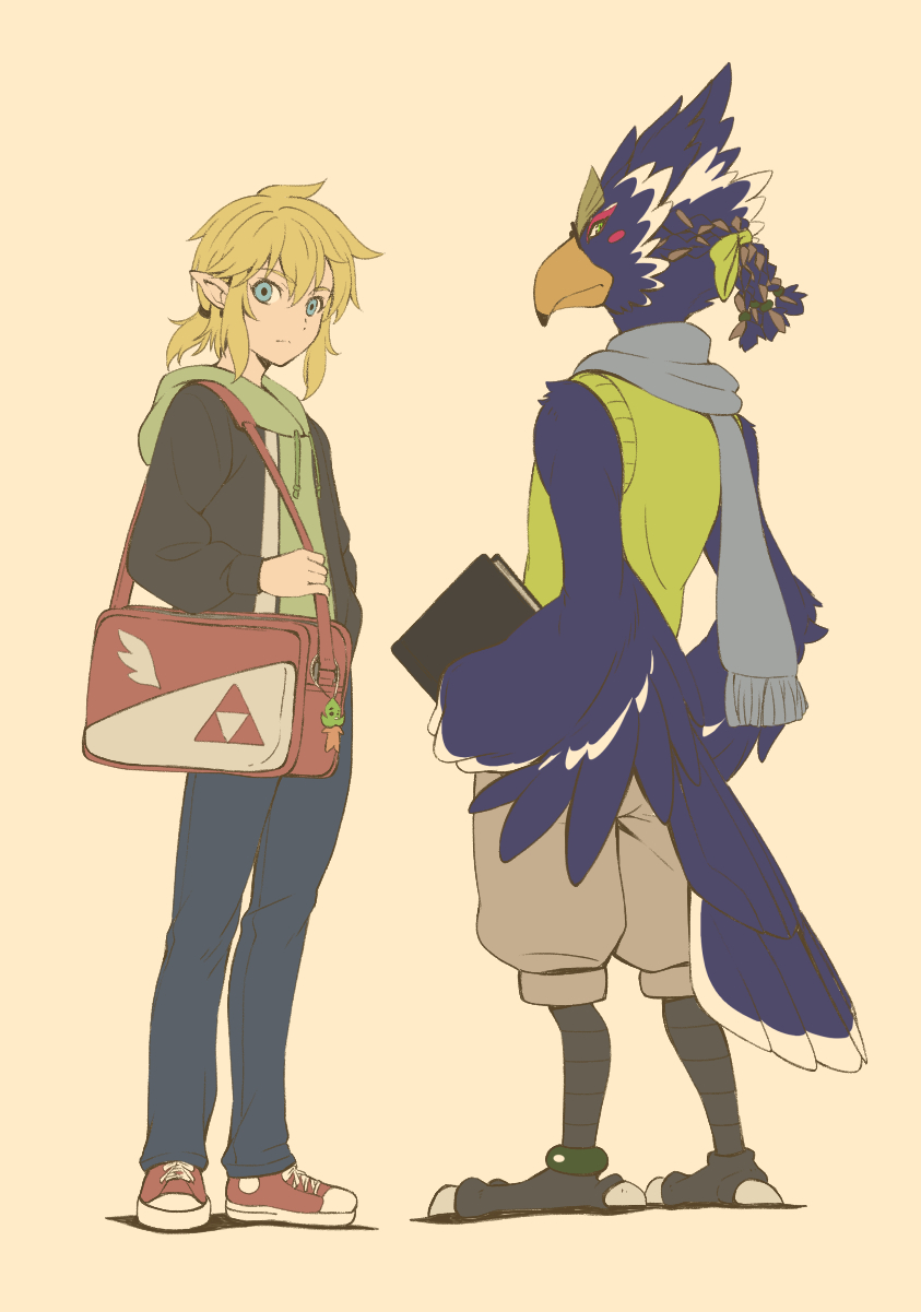 link and revali (the legend of zelda and 1 more) drawn by tomo.puri