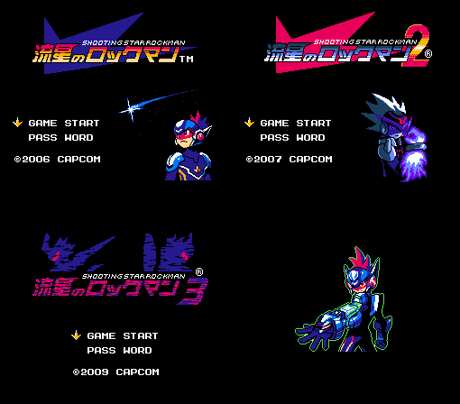 geo stelar, star force mega man, solo, rogue, black ace, and 1 more (mega man and 4 more) drawn by degarashi_(ponkotsu)