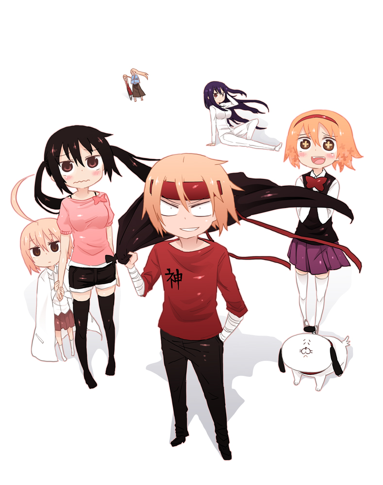 igarashi natsumi, honma chuuji, wantarou, yamada jun, honma shinbo, and 2 more (original and 1 more) drawn by sankakuhead