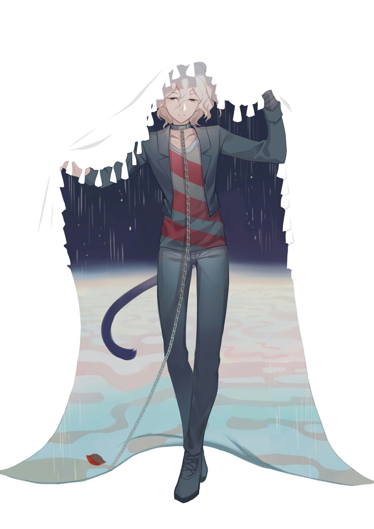 komaeda nagito and servant (danganronpa and 1 more) drawn by mai_ji_xiao_xiong